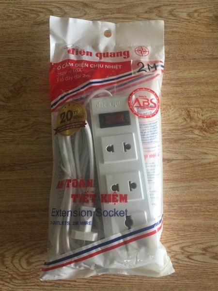 Ổ cắm ĐQ 3 ổ cắm 2m