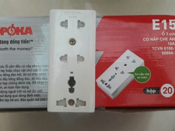 Ổ cắm sopoka E15N-3 cửa