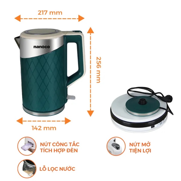 Bình siêu tốc Nanoco NKT1817W
