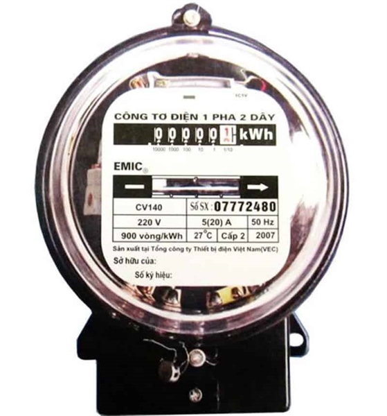 Công tơ điện 1 pha 2 dây