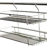 Kệ inox treo gia vị la 15X40 2 tầng